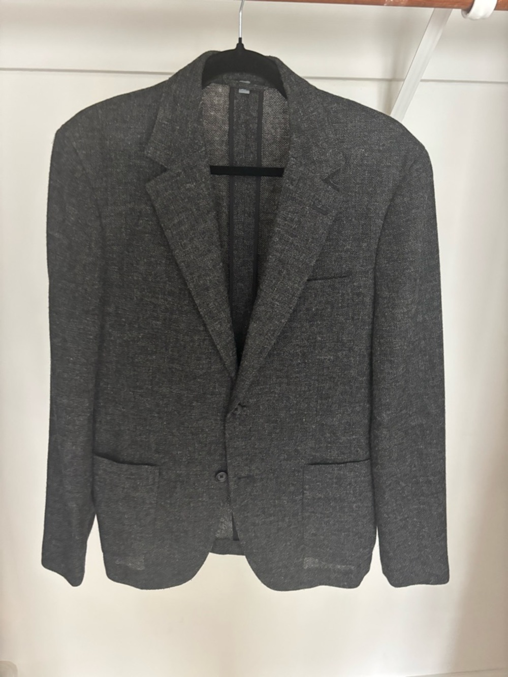 Bonobos Dark Gray Wool Knit Sport Coat Unlined 40R Slim Fit